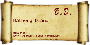 Báthory Diána névjegykártya
