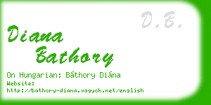 diana bathory business card